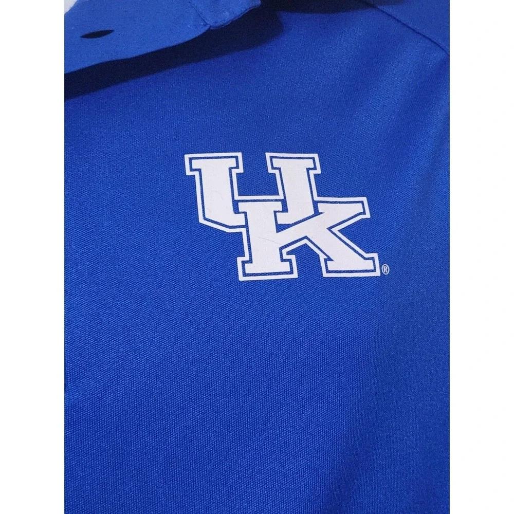 Nike Dri-FIT Kentucky Wildcats Polo Shirt Mens Large Royal Blue UK Logo NCAA‎